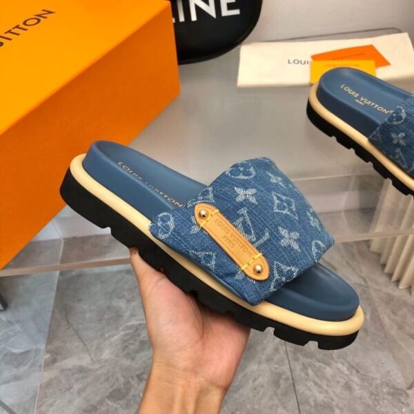 LV Blue Giovanni Sandals