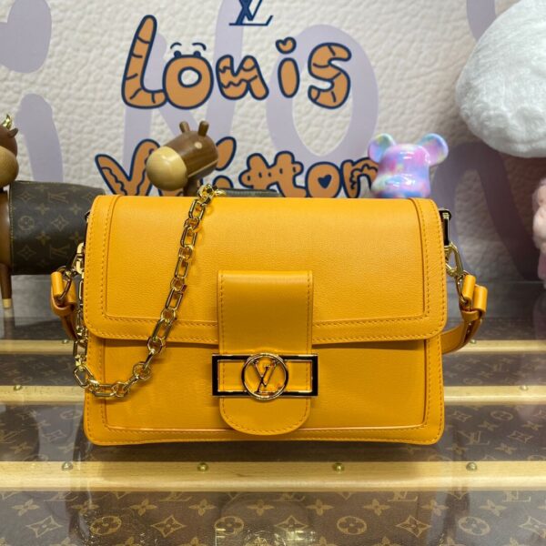 LV Dauphine Soft Shoulder Yellow Bag