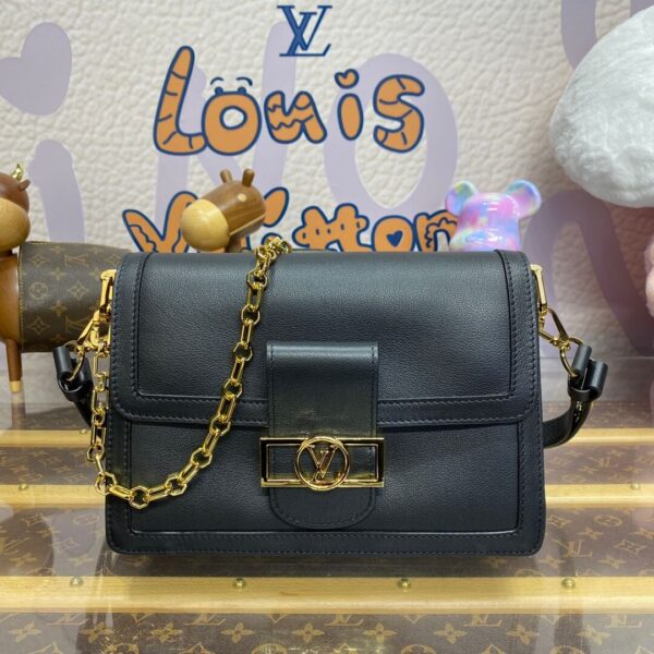 LV Dauphine Soft Shoulder Black Bag