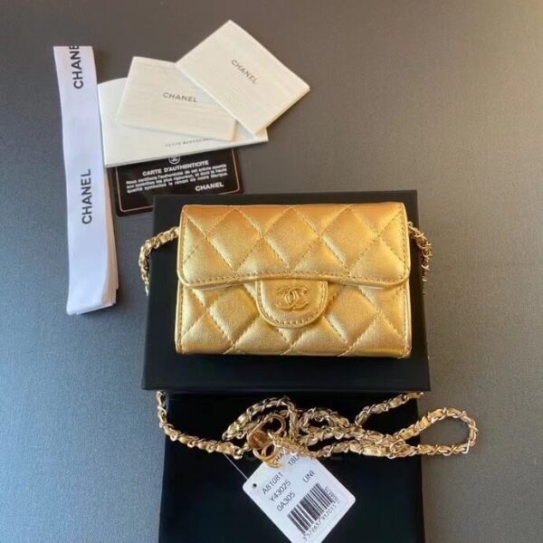 Chanel Gold Waist Mini Wallet