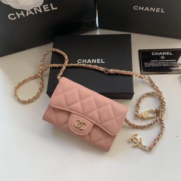 Chanel Pink Waist Mini Wallet