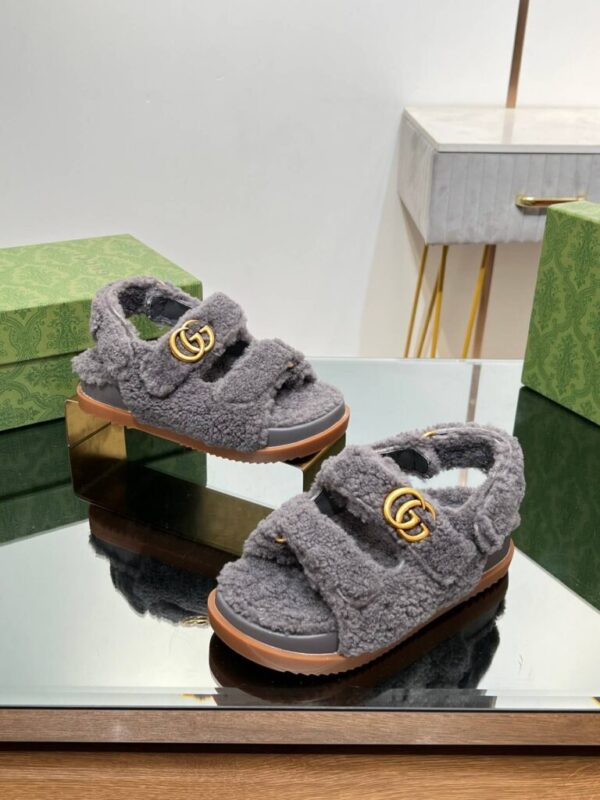 Gucci Merino Wool Grey Sandals