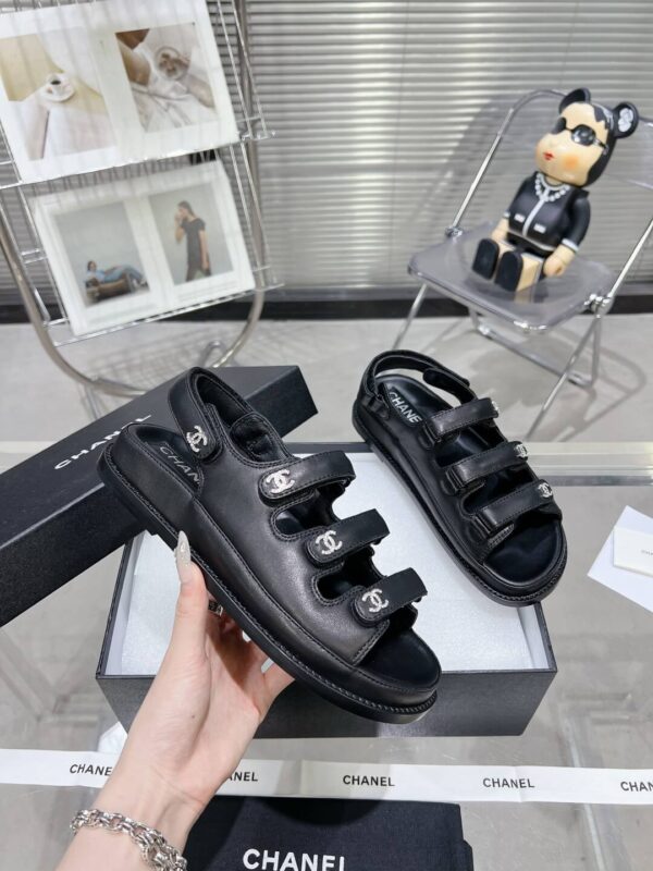 Chanel Unisex Plain Logo Sandal